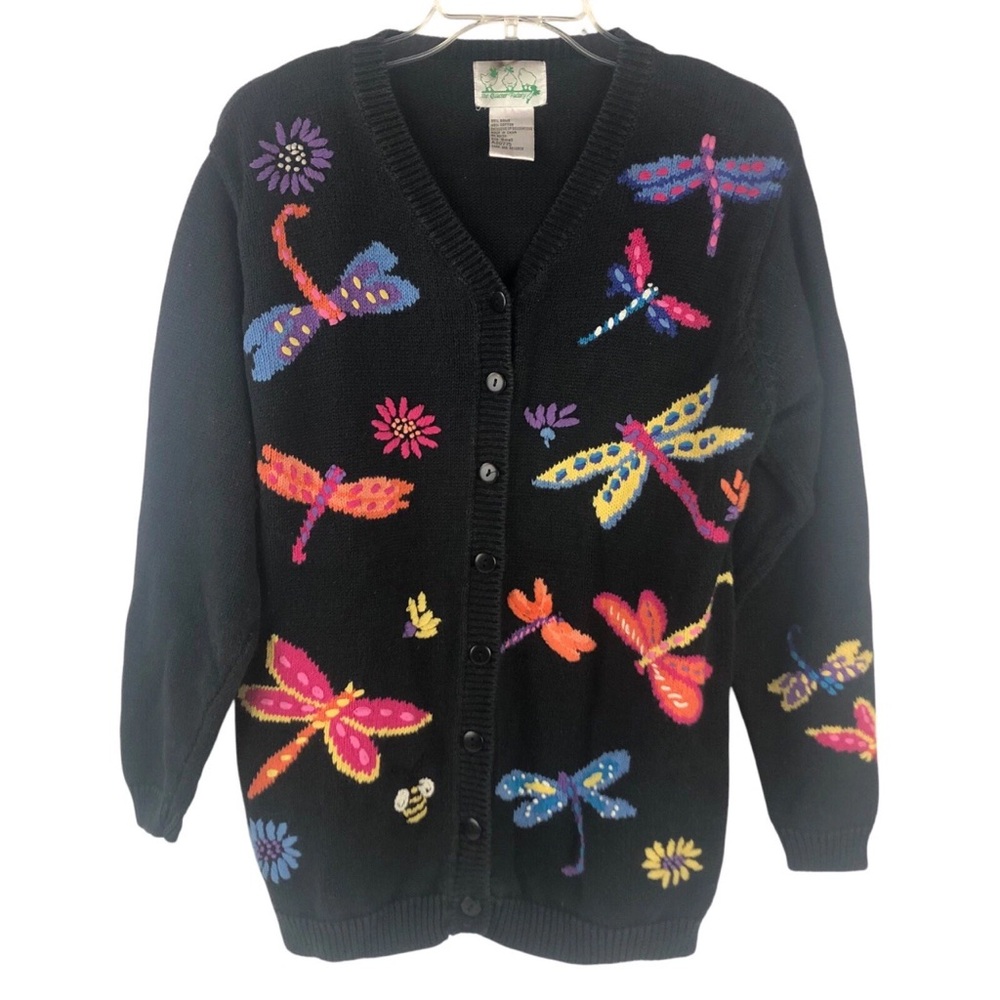 The Quacker Factory Women’s Dragonfly Sweater Large